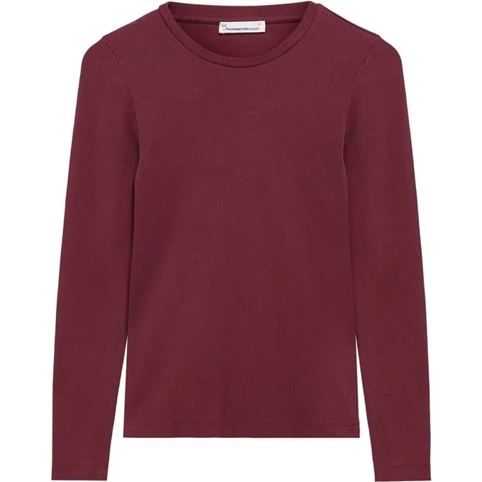 Dames-T-shirt met lange mouwen KnowledgeCotton Apparel