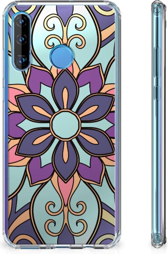 Huawei P30 Lite Case Purple Flower