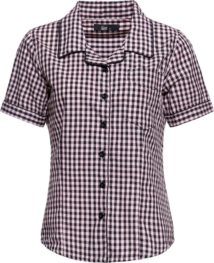 Queen Retro overhemdblouse voor dames van kerosine
