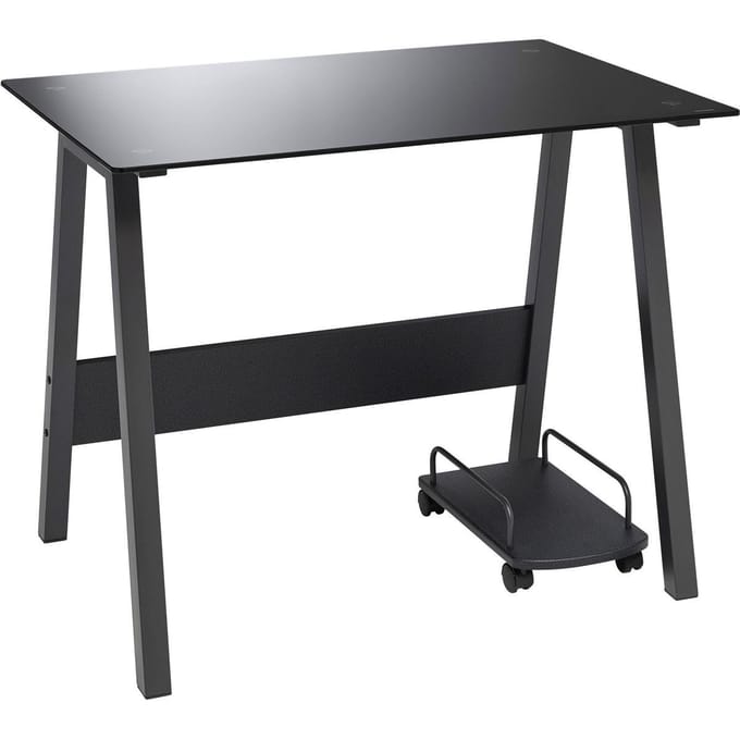Piranha BARBEL Bureau - Zwart Glas - Compact - PC 7bg