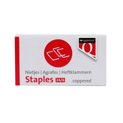 Nieten Quantore 24/6 verkoperd 1000 stuks