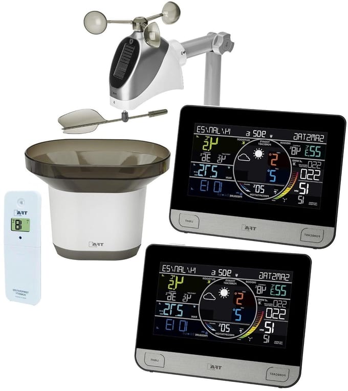 Weerstation met Wifi - Weercomputer Buiten - Weersvoorspelling Thuis - Dubbele Display - 100m Bereik - Zwart
