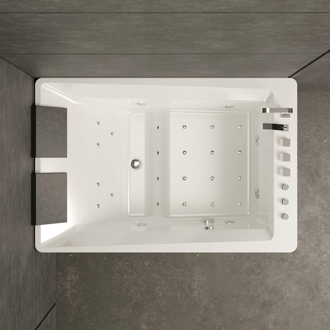 SPALINA - Whirlpool bad - Tonsay duo Jets, 180 x120 x68 cm, Wit