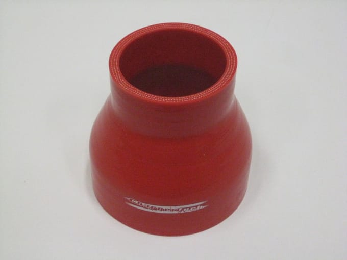 Rechte verlopen silicone - Rood, 76-63mm