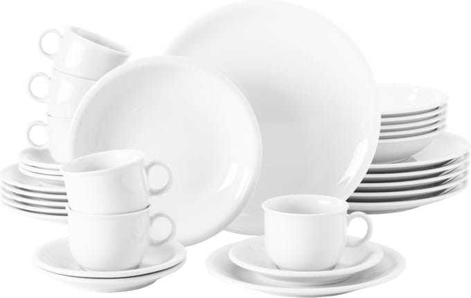 Seltmann Weiden Compact Wit 30-delige serviesset