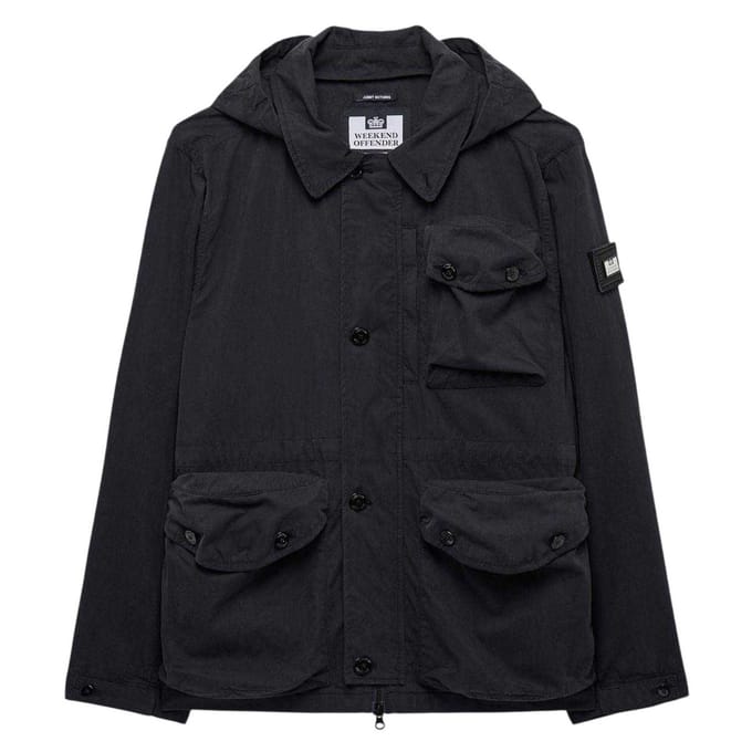 Weekend Offender Heren Harporcrate Hooded Jacket (Zwart)
