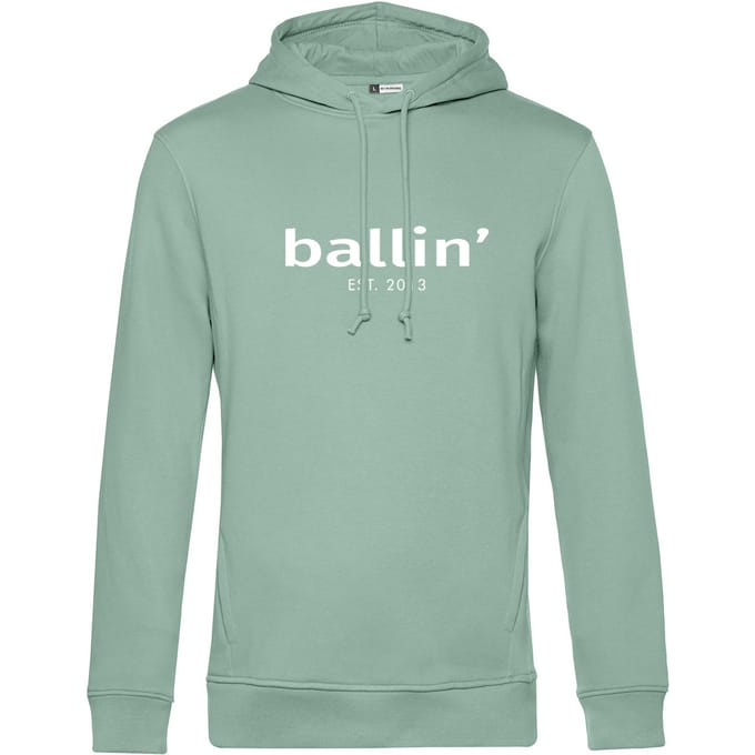 Heren Hoodies met Ballin Est. 2013 Basic Hoodie Print - Groen - Maat L
