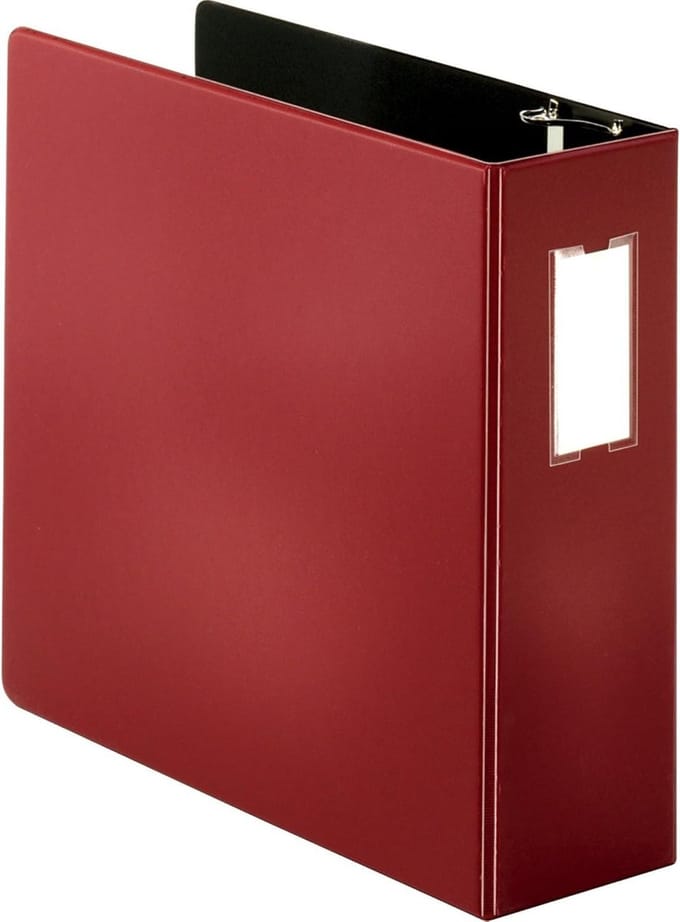 Ringband Mappen - Document Organizer - Archiveren Documenten - Schuine D-ringen - 4 Inch Capaciteit - Bordeaux Rood