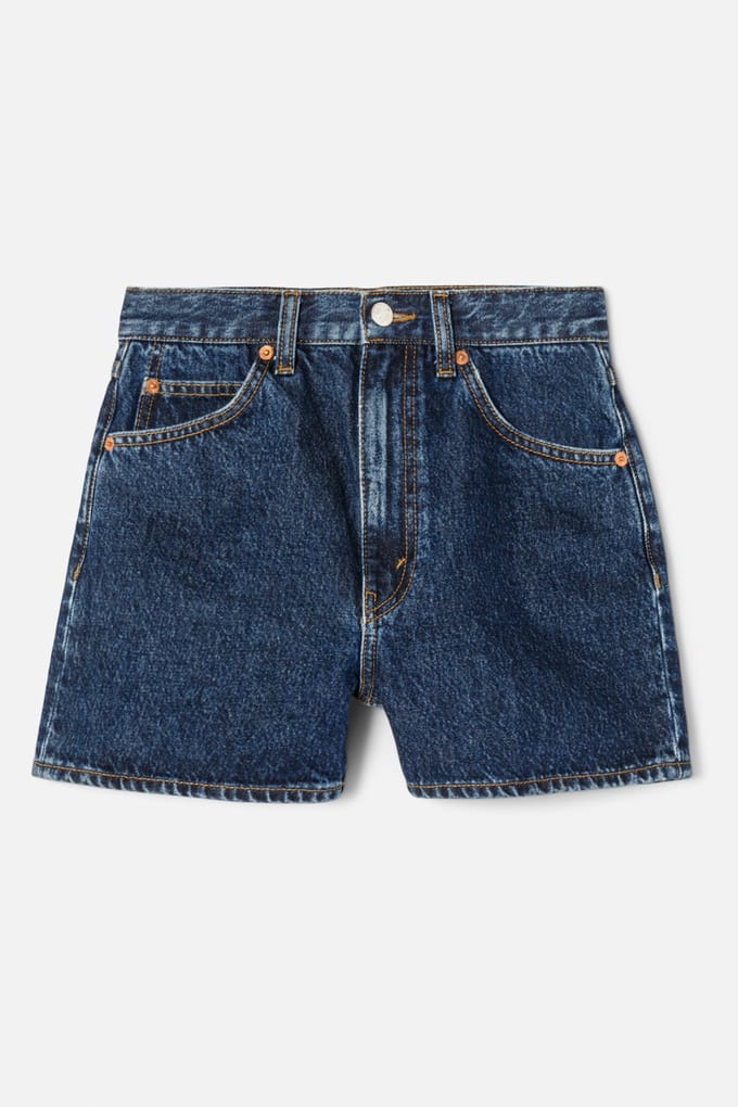 RE/DONE The Midi Short Heritage Rinse Maat: W28 | Korte Broeken Outlet | Dames | Blauw