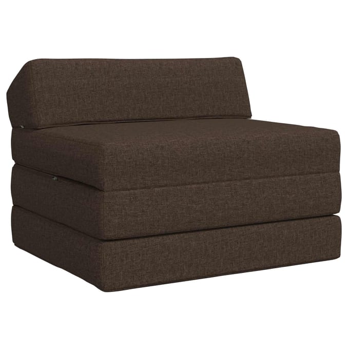 vidaXL - Vouwbare - Sofa - Bed - Taupe - 70 - x - 60 - x - 49 - cm - Stof