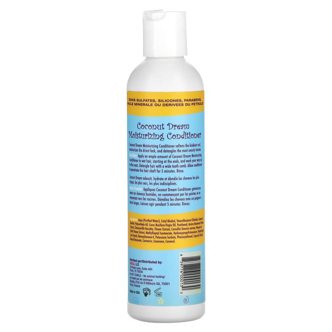 Curls, Children's, Coconut Dream Moisturizing Conditioner, 8 fl oz (240 ml) white