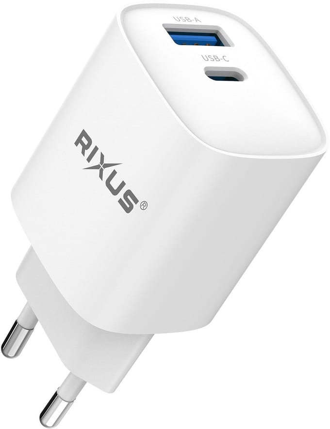 Rixus RX95A USB-C GaN PD Charger 30W White