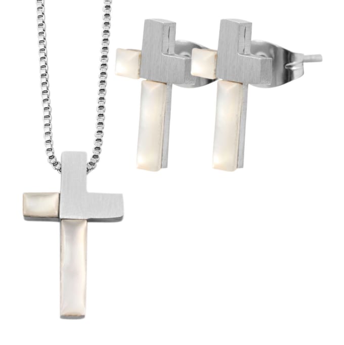 AKZENT Akzent dames-sieradenset Edelstahl zilver