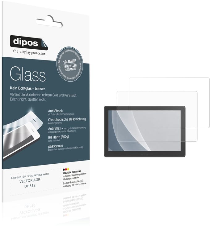 dipos – 2x Matte Pantserfolie geschikt voor VECTOR AGR DH812 | 9H Screenprotector