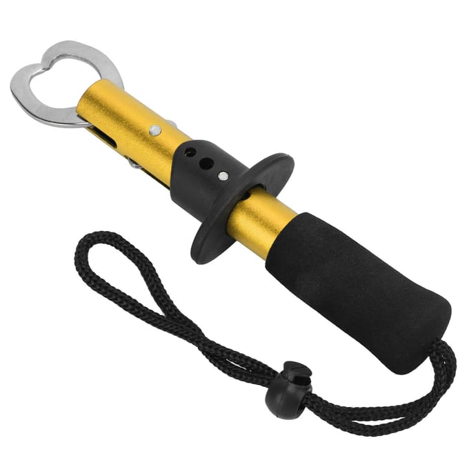 Vislipgrijper RVS Visklemhouder Visgereedschap met Polsband Visuitrusting yellow