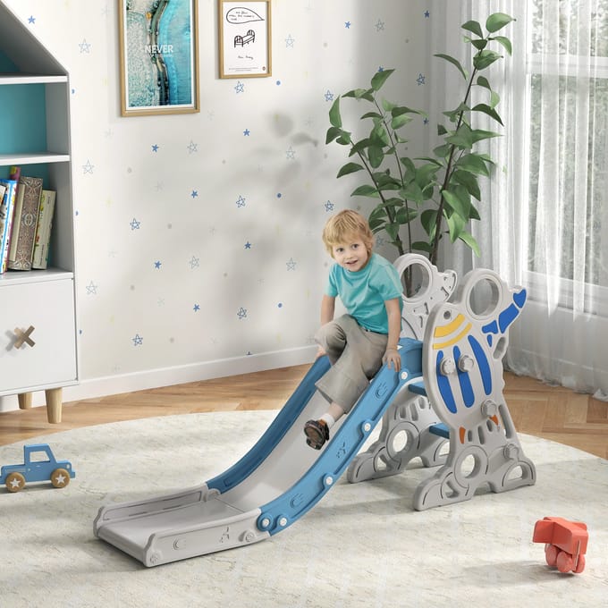 AIYAPLAY Kids Slide PE, Polypropylen 157L x 46,5B x 80H cm Grau