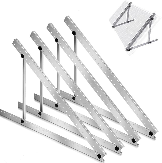 Warmfay 4 stuks zonnepaneelhouders 114 cm