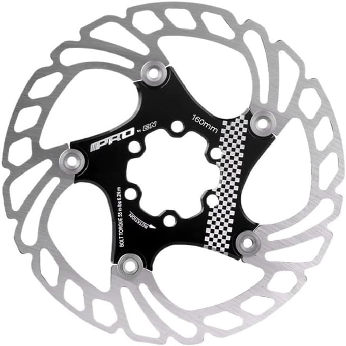 Fietsschijfrem Rotor - Rem Schijf - Mountainbiken - Drijvend Ontwerp - 160 mm - Zwart