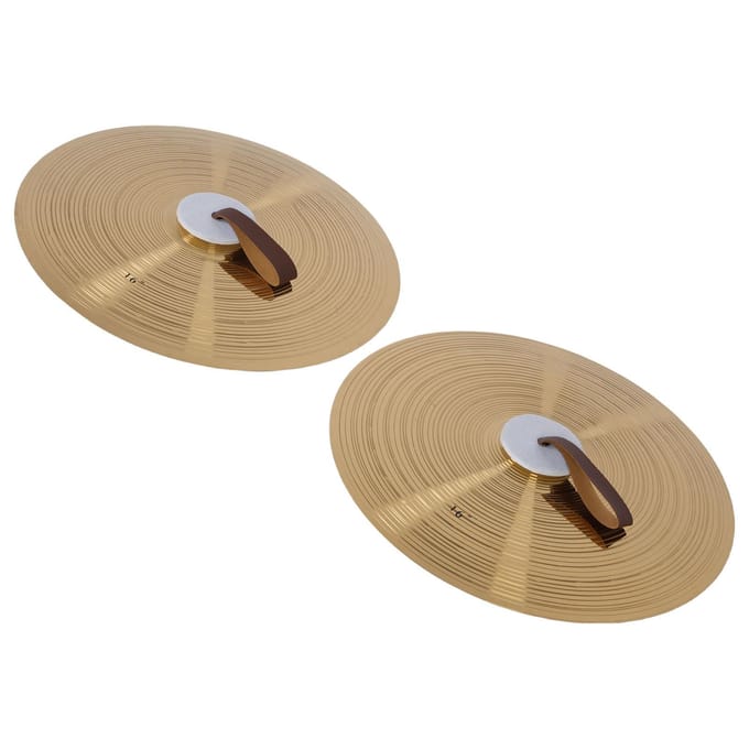 1 Paar Handbekkens 16 Inch Hoge Hardheid Legering Handbekkens Slaginstrument voor Band beige