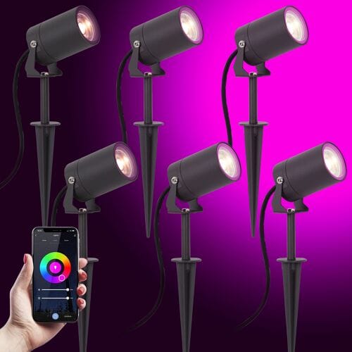 KS Verlichting 6x Stark Tuinspot Antraciet met Smart Color LED