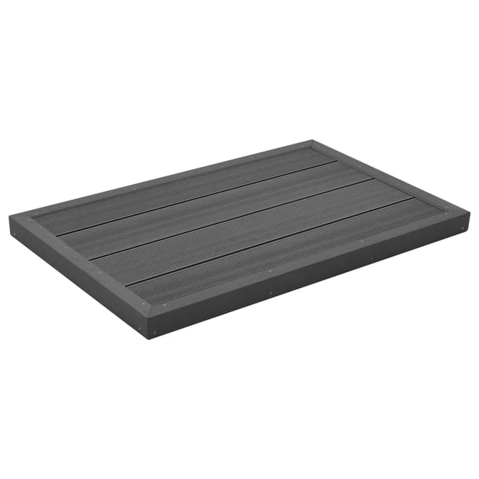 vidaXL - Vloerelement - voor - solardouche - 101x63x5,5 - cm - WPC - grijs