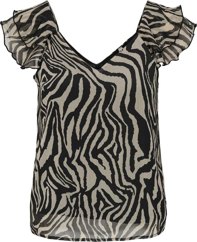 ONLY - ONLASTA LIFE CAPSLEEVE V-NECK TOP WVN - Dames - Blouses