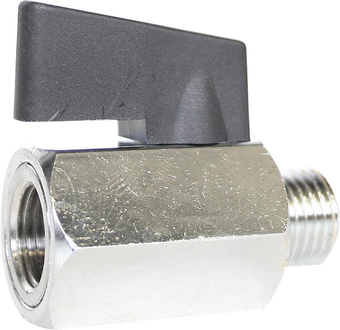 CriKo vlinderkraan voor compressor - 1/4" buitendraad x 1/4" binnendraad