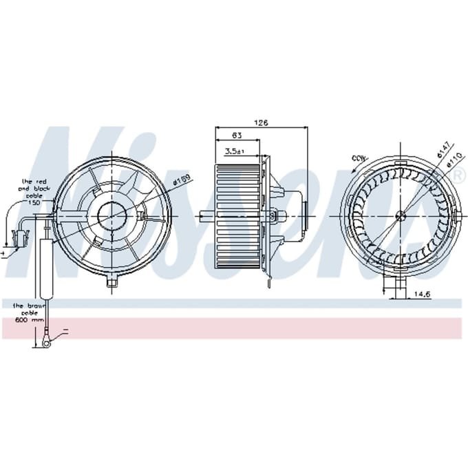 Binnenventilator NISSENS 87031