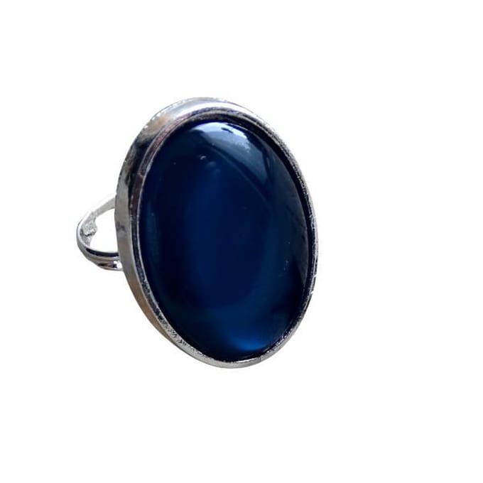 2 Love it Darkblue - Ring - Verstelbaar in maat - 18x25 mm