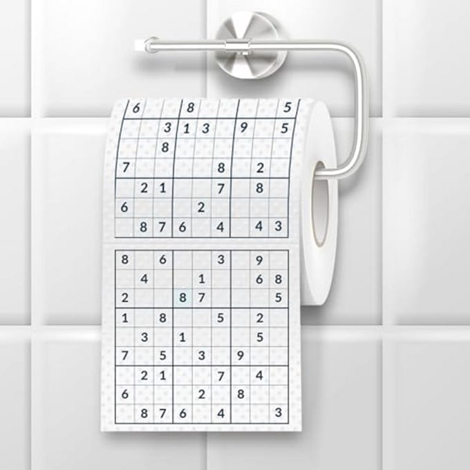 Sudoku WC-papier voor puzzelliefhebbers - speel terwijl je ontspant