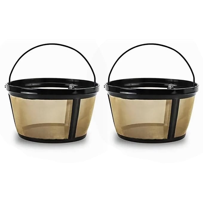Koffiefilter RVS Koffiezetapparaat Herbruikbare Kegel Koffiefilter Zeef Goud voor Thuis black
