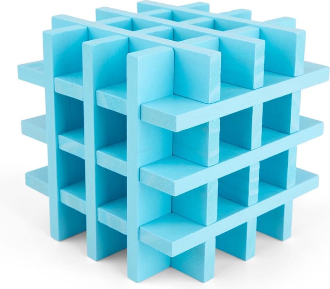 Planks 2 Play Gekleurde Houten Plankjes Set - 45 stuks - Licht Blauw