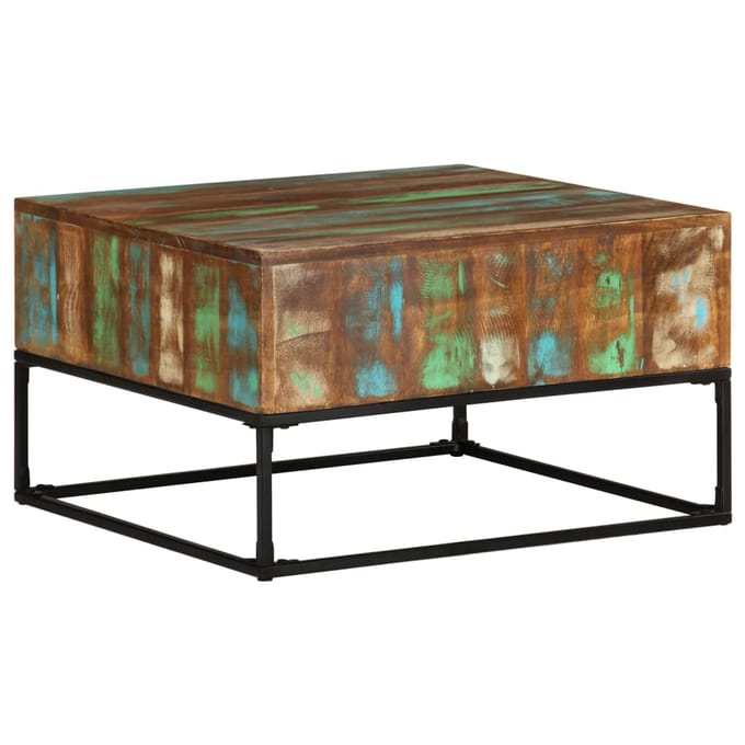 vidaXL - Salontafel - 68x68x41 - cm - massief - gerecycled - hout