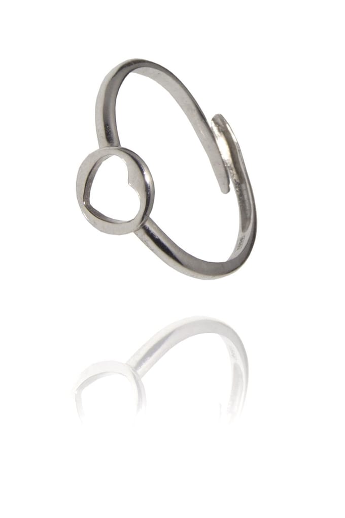 HÕBE – Hart Ring –  Sterling Zilver – Gerecycled Zilver –  Ring– Handgemaakte Sieraad – Accessories – Dames Ring – Adjustable Ring