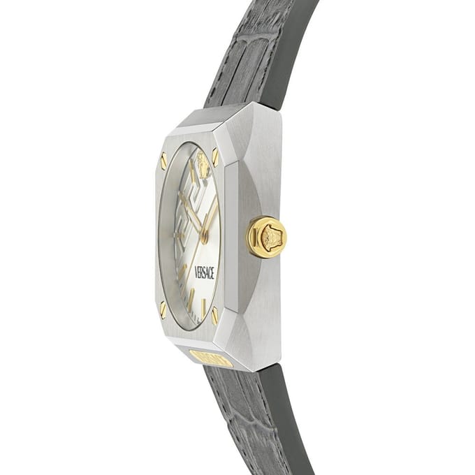 Versace Antares VE8F00124 Horloge - Leer - Grijs - Ø 42.5 mm