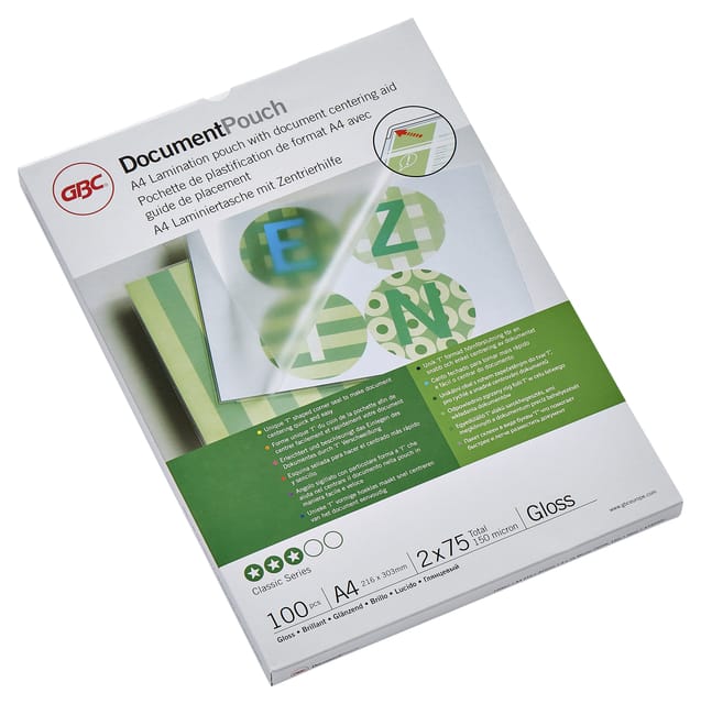 GBC Lamineerfolie DIN A4 75 micron glanzend 100 stuk(s)