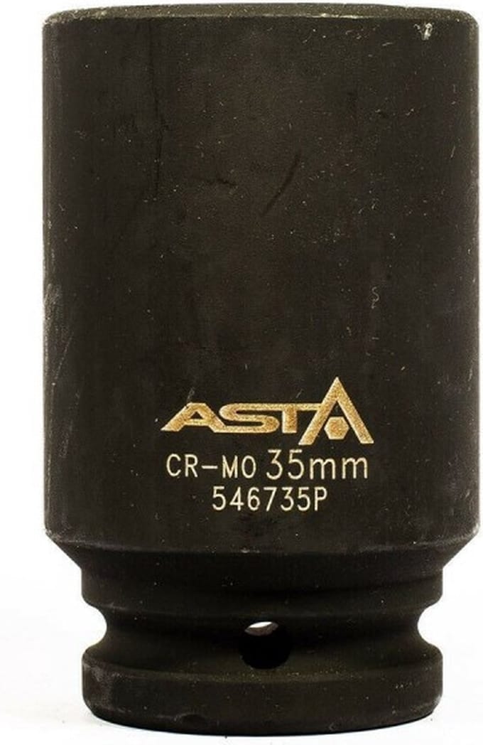 twaalfkant verlengde krachtdop - 35 mm - 3/4 duims aansluiting - slagdop - impact dop - rateldop - asta