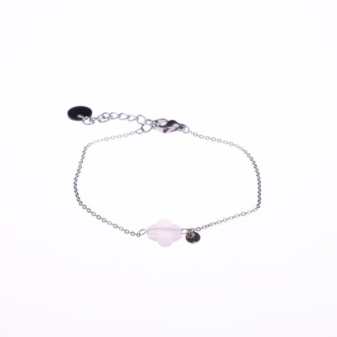 Go Dutch Label Armband Klaver Roze Goud B9308-10