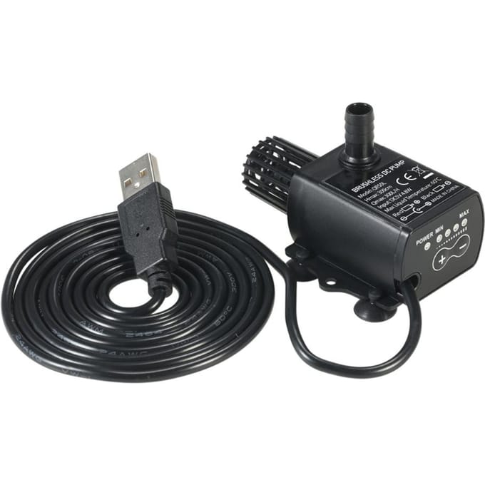 Decdeal Ultra-stille Mini USB DC5V 4.8W 300L/H Lift 300cm Borstelloze Waterpomp Waterdicht