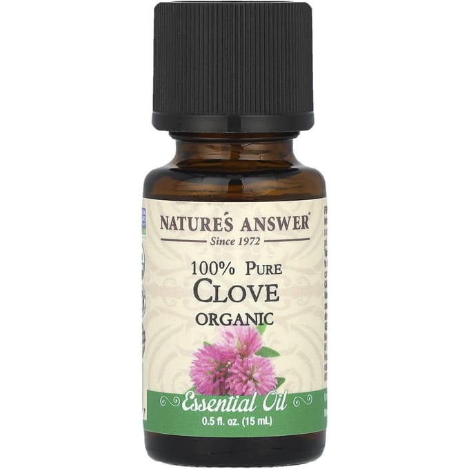 Nature'S Answer, Organic Essential Oil, 100% Pure Clove, 15 Ml (0.5 Fl Oz)