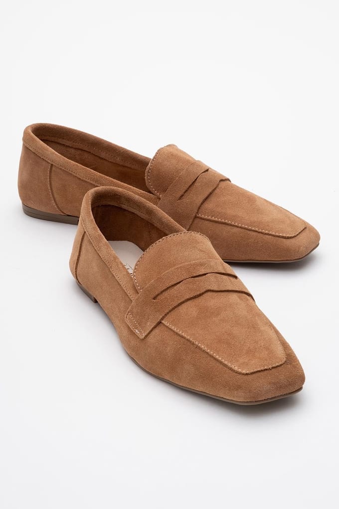 Morne Leren Loafers Dames