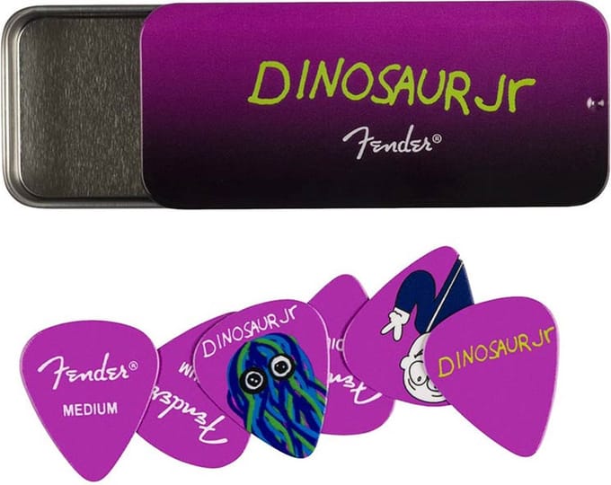Fender - J. Mascis Dinosaur Jr. - opbergblikje met 6 medium plectrums