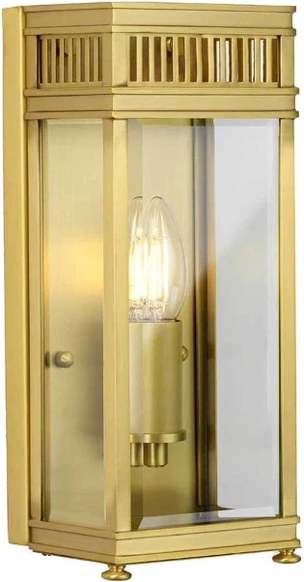 Elstead Lighting LED Buitenlamp Holborn | 1X E14 Max 40W | IP44 | Dimbaar | Brushed Brass