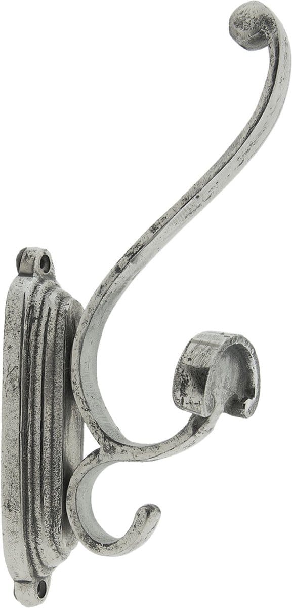 Clayre & Eef Wandhaak 7x13x33 cm Zilverkleurig Ijzer Kapstok