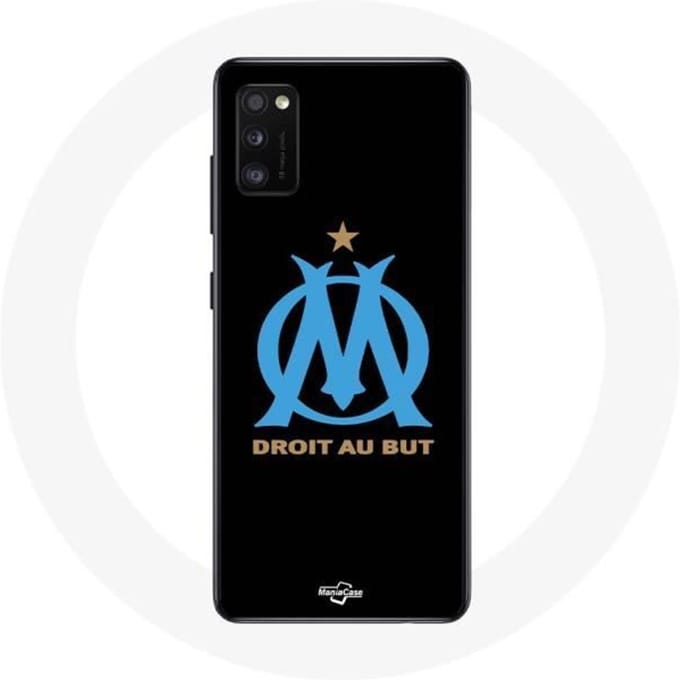 Coque - Olympique de Marseille - Galaxy A41 - Logo - Noir - Rigide zwart