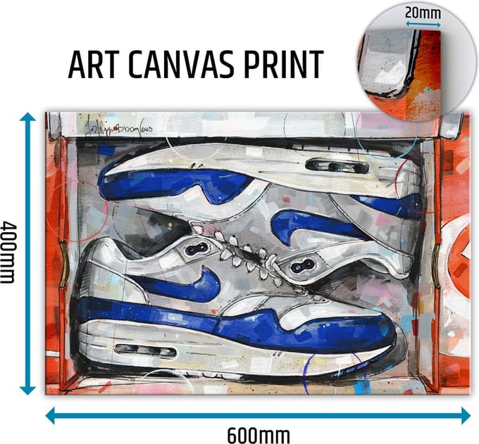 Sneaker canvas shoebox OG blue 60x40 cm