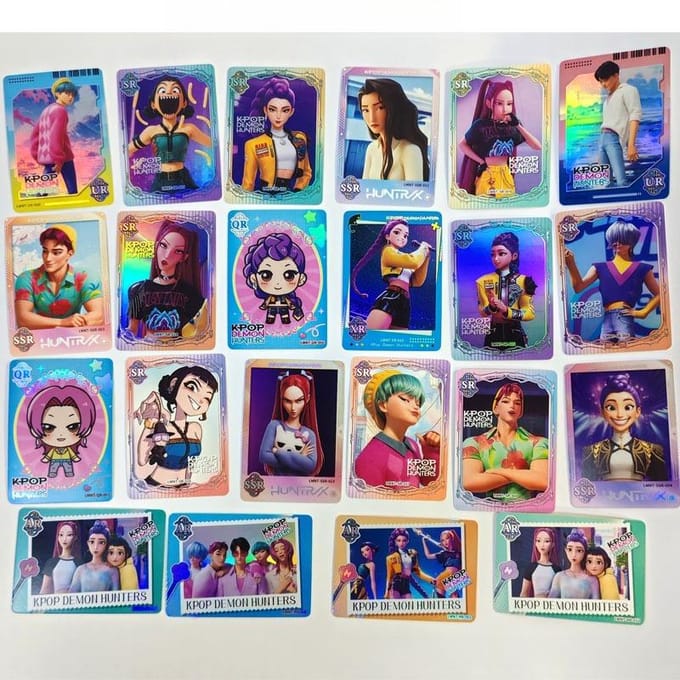 Carte Chasseurs de Sorcières Carte Premium Laser K-Pop Chasseurs de Sorcières Pack Carte Flash Carte Préférée Boîte Aveugle A