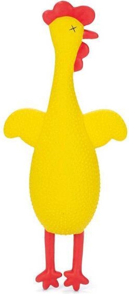 Beeztees Kip Avesta - Hondenspeelgoed - Latex - Geel - 45x19x9 cm