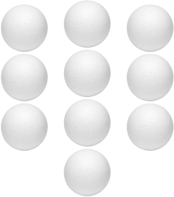 Piepschuim vormen - bal - 10x - D8 cm - styropor hobby / DIY vorm - basis knutselfiguren