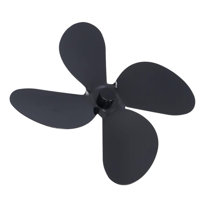 Ventilatorblad Vervanging Open Haard Aluminiumlegering Blad Zwart Universeel Kachelventilatorblad 4 Blad black